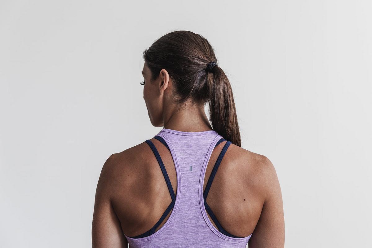 Nobull Racerback Women's Tank Tops Purple | Australia (EU6581)